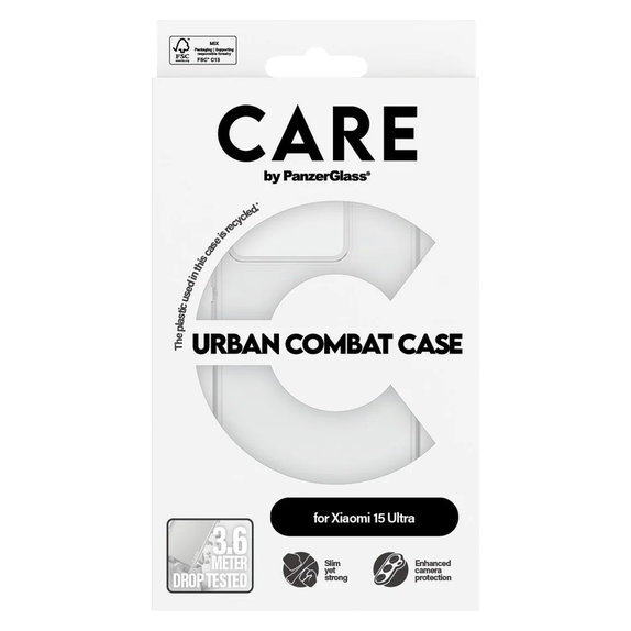 Caz Urban Combat pentru Xiaomi 15 Ultra, Transparent, PanzerGlass