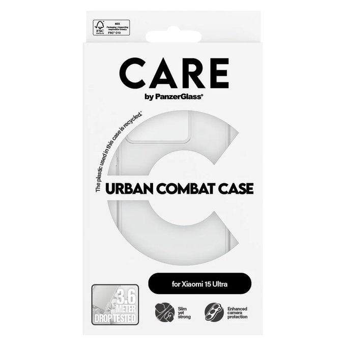 Caz Urban Combat pentru Xiaomi 15 Ultra, Transparent, PanzerGlass