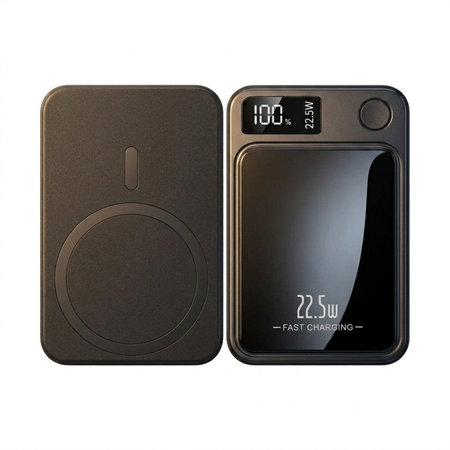 FixPremium - MagSafe PowerBank 5000mAh cu afișaj LED, negru