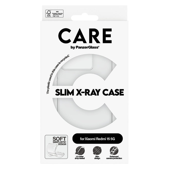 Caz X-Ray pentru Xiaomi Redmi 15 5G, Transparent, PanzerGlass