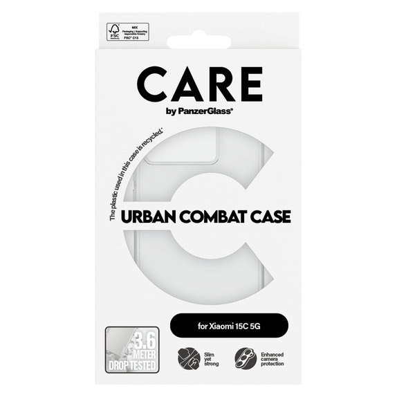 Caz Urban Combat pentru Xiaomi 15C 5G, Transparent, PanzerGlass