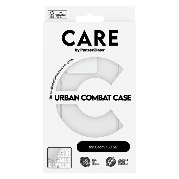 Caz Urban Combat pentru Xiaomi 15C 5G, Transparent, PanzerGlass