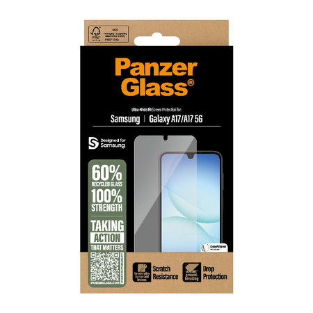 PanzerGlass - Sticlă securizată UWF cu aplicator pentru Samsung Galaxy A17, A17 5G, transparentă