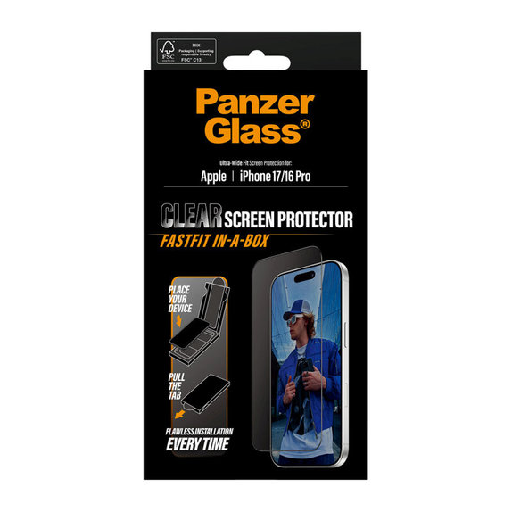Sticlă securizată UWF cu aplicator pentru Samsung A17/A17 5G, Transparent, PanzerGlass