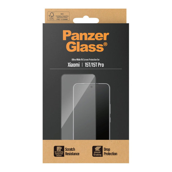 Sticlă securizată UWF pentru Xiaomi 15T/15T Pro, Negru, PanzerGlass