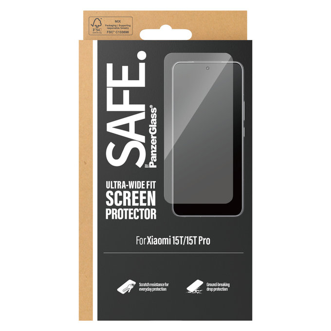 Sticlă securizată UWF pentru Xiaomi 15T/15T Pro, Negru, SAFE by PanzerGlass