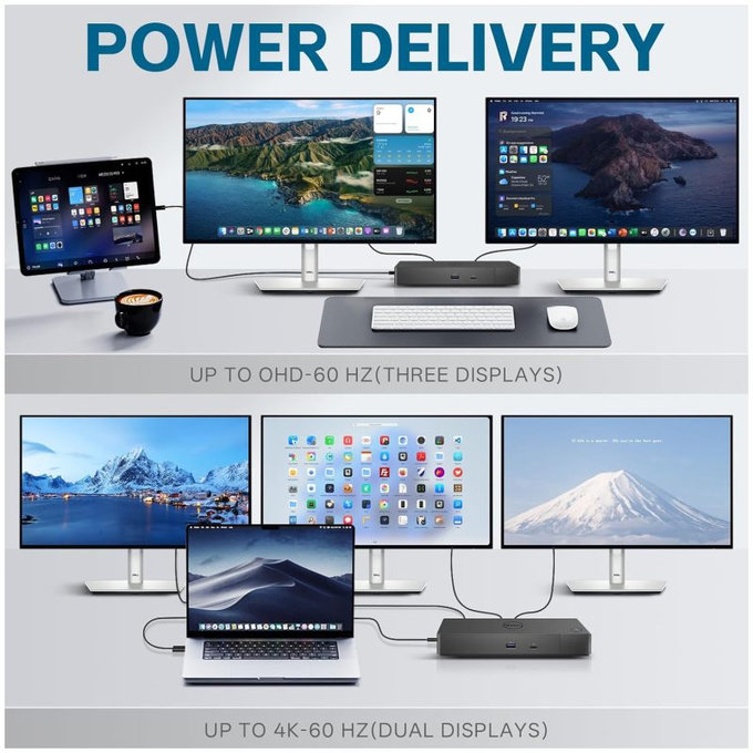 Dell WD19S K20A001 - Stație de andocare (USB-C) + Adaptor 130W Recondiționat