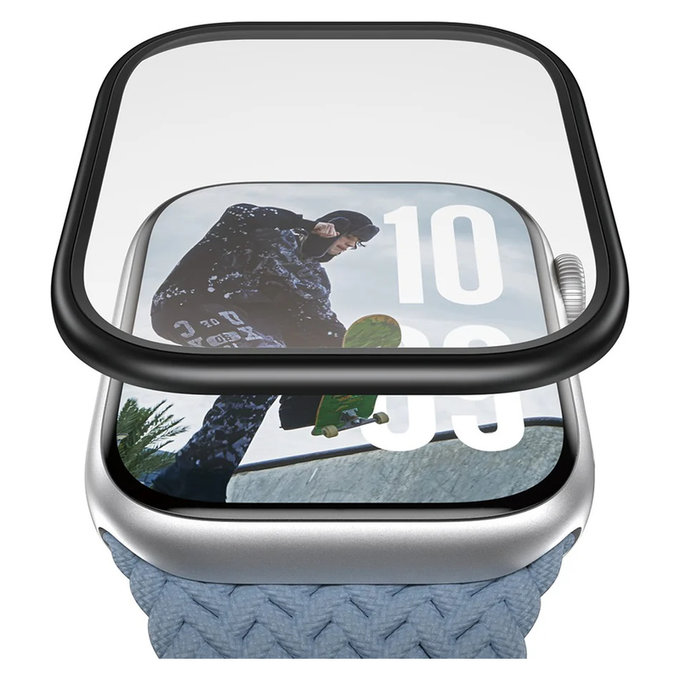 Sticlă securizată UWF METALLIC pentru Apple Watch 11/10 42 mm, Negru, PanzerGlass