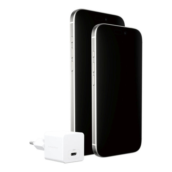 Adaptor de călătorie Grand Prix USB-C, GaN, 30 W PD, argintiu-alb, empower