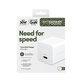 Adaptor de călătorie Grand Prix USB-C, GaN, 30 W PD, argintiu-alb, empower