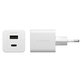 Adaptor de călătorie Grand Prix USB-C/USB-A, GaN, 35 W PD, argintiu-alb, empower