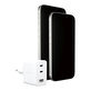 Adaptor de călătorie Grand Prix 2x USB-C/USB-A, GaN, 70 W PD, Alb-argintiu, empower