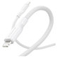 Cablu USB-C/Lightning, 60 W, Racing, 1, 2 m, Alb-argintiu, empower
