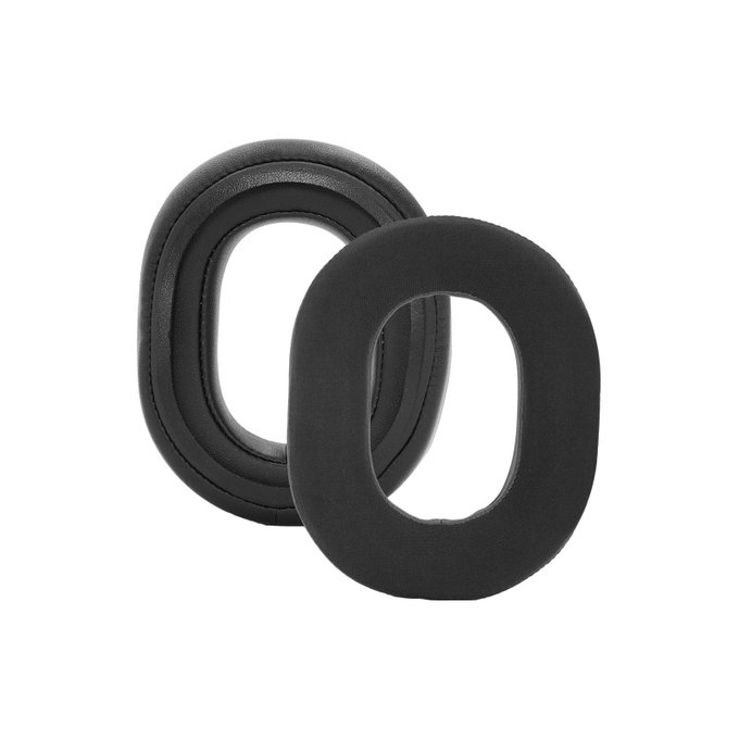 Perne de Schimb pentru Razer Blackshark V3, V3X, Spumă cu memorie + Textil + piele PU, Negru, Gel Răcoritor, 1 pereche