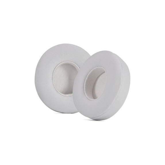 Perne de Schimb pentru Beats Solo 4, Spumă cu memorie + piele PU, Alb, 1 pereche