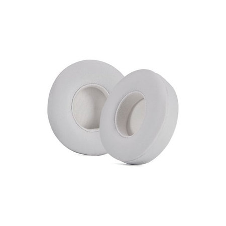 Perne de Schimb pentru Beats Solo 4, Spumă cu memorie + piele PU, Alb, 1 pereche