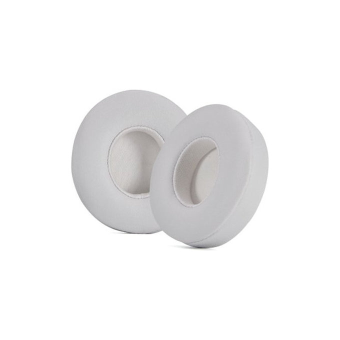 Perne de Schimb pentru Beats Solo 4, Spumă cu memorie + piele PU, Alb, 1 pereche
