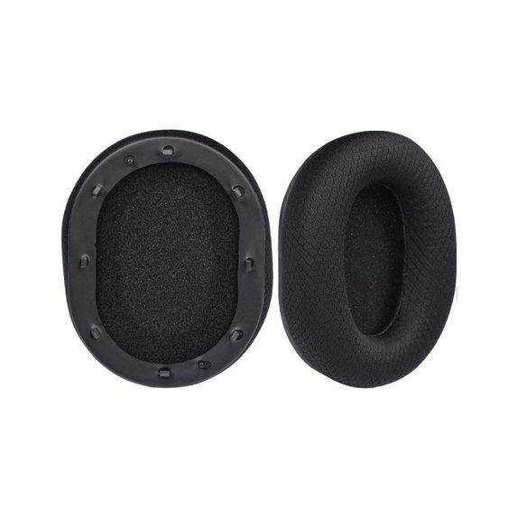 Perne de Schimb pentru Razer Blackshark V2, V2X, V2 Pro, V2 SE, Spumă cu memorie + Textil, Negru, 1 pereche