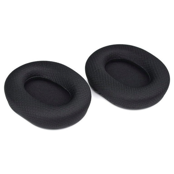 Perne de Schimb pentru Razer Blackshark V2, V2X, V2 Pro, V2 SE, Spumă cu memorie + Textil, Negru, 1 pereche