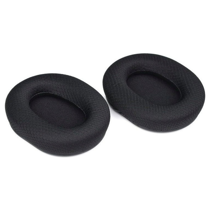 Perne de Schimb pentru Razer Blackshark V2, V2X, V2 Pro, V2 SE, Spumă cu memorie + Textil, Negru, 1 pereche