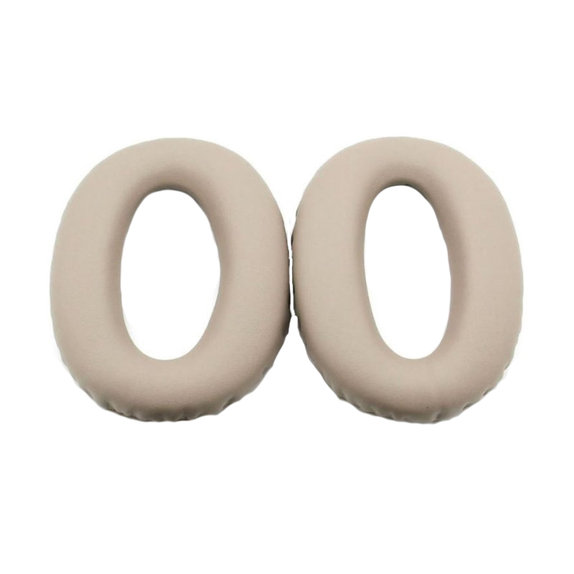 Perne de Schimb pentru Sony WH-1000XM3, Spumă cu memorie + piele PU, Bej, 1 pereche
