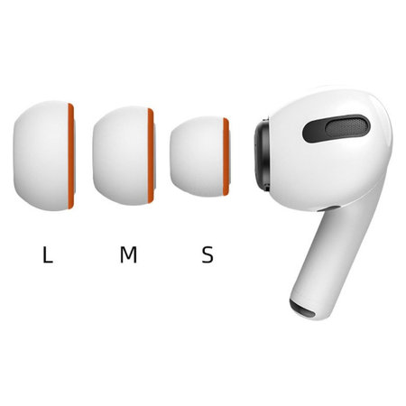 Vârfuri de Urechi din Silicon de Schimb pentru Apple AirPods 1, 2 Pro, M, Spumă cu Memorie, Alb