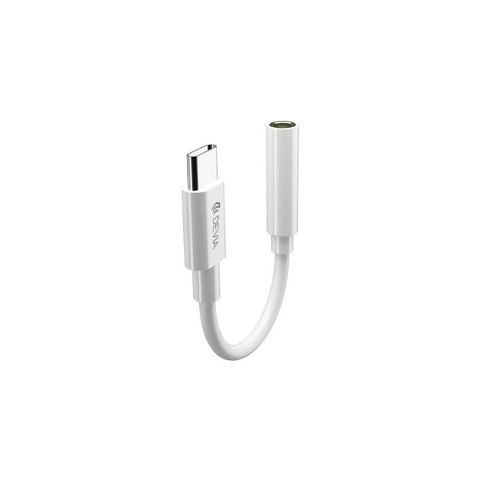 Adaptor Smart 3,5mm Jack / USB-C, alb, Devia