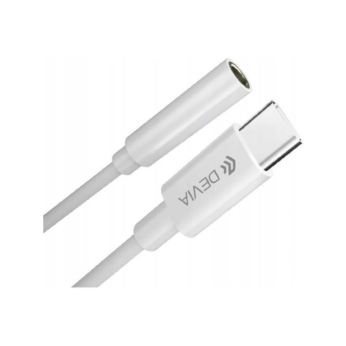Adaptor Smart 3,5mm Jack / USB-C, alb, Devia