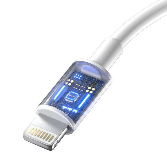 Cablu Lightning / USB-C Smart, PD 27W, 2m, alb, Devia