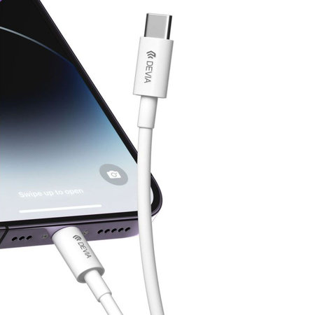 Cablu Lightning / USB-C Smart, PD 27W, 2m, alb, Devia