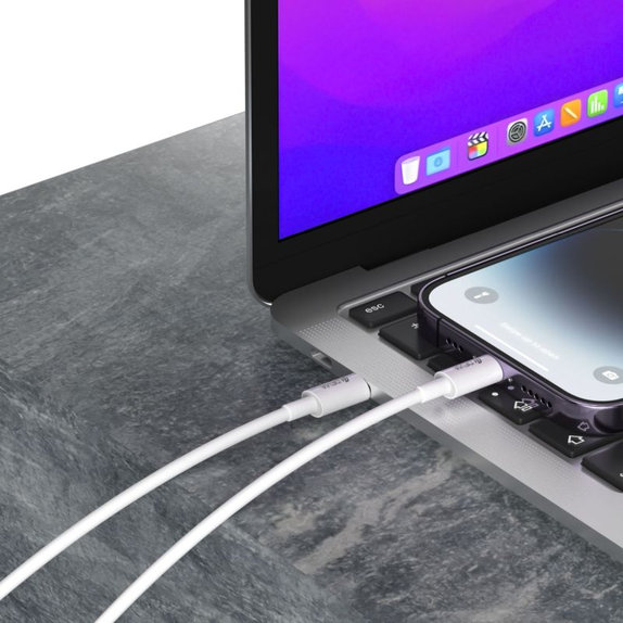 Cablu Lightning / USB-C Smart, PD 27W, 2m, alb, Devia