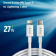 Cablu Lightning / USB-C Smart, PD 27W, 2m, alb, Devia
