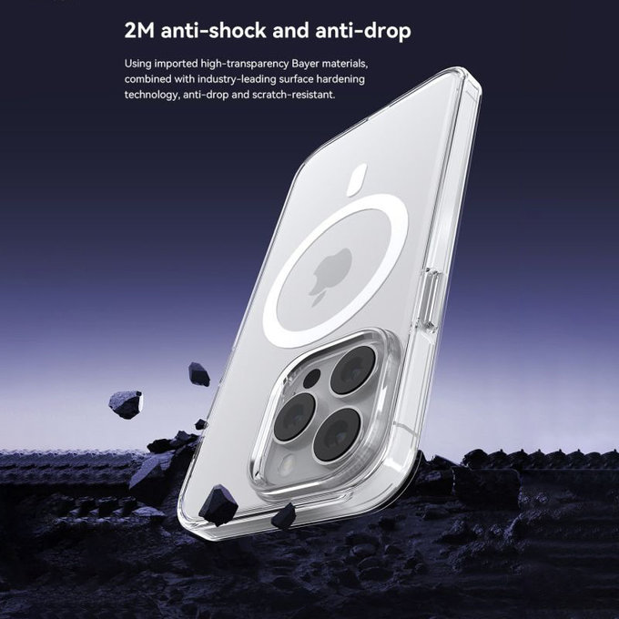 Husă Elemental cu MagSafe pentru iPhone 15 Pro Max, transparentă, Devia