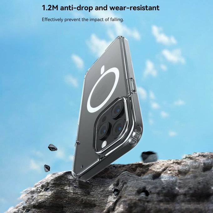 Husă Clear cu MagSafe pentru iPhone 15 Plus, transparentă, Devia