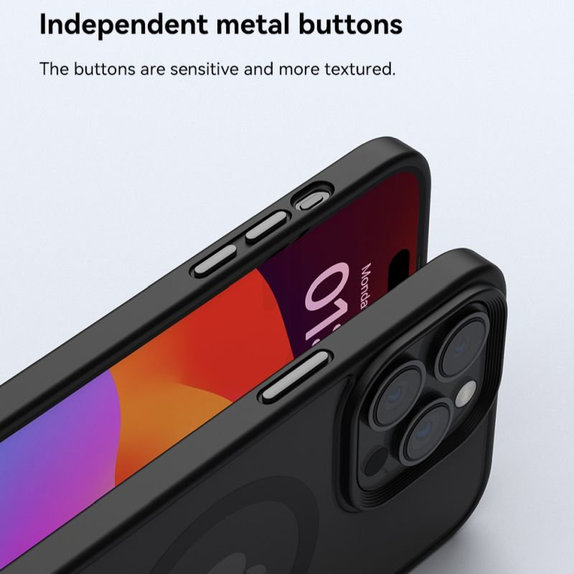 Husă Pino cu MagSafe pentru iPhone 15, negru, Devia