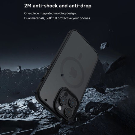 Husă Pino cu MagSafe pentru iPhone 15 Plus, negru, Devia