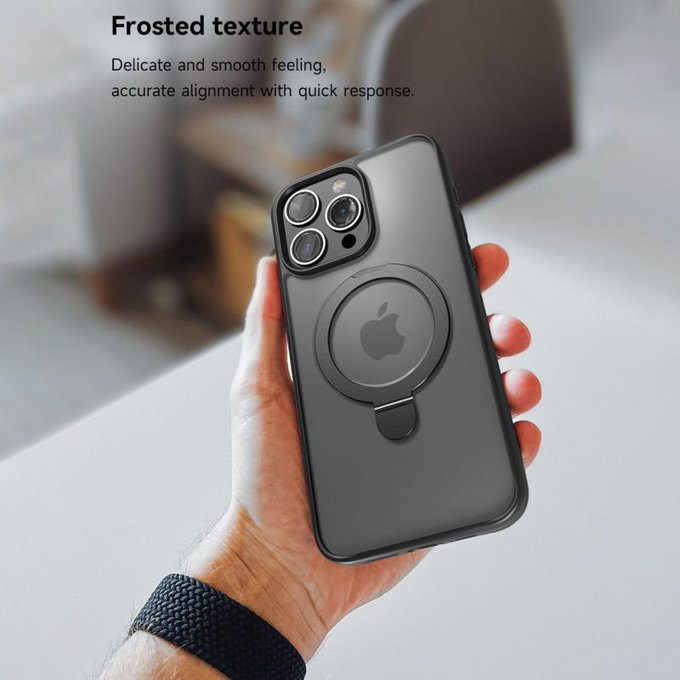 Husă Delight cu MagSafe pentru iPhone 15 Pro Max, negru, Devia