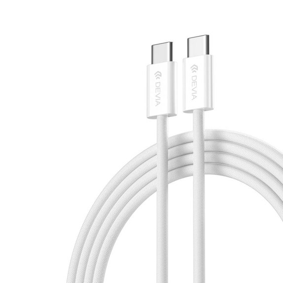 Cablu USB-C / USB-C Smart, PD 60W, 1m, alb, Devia