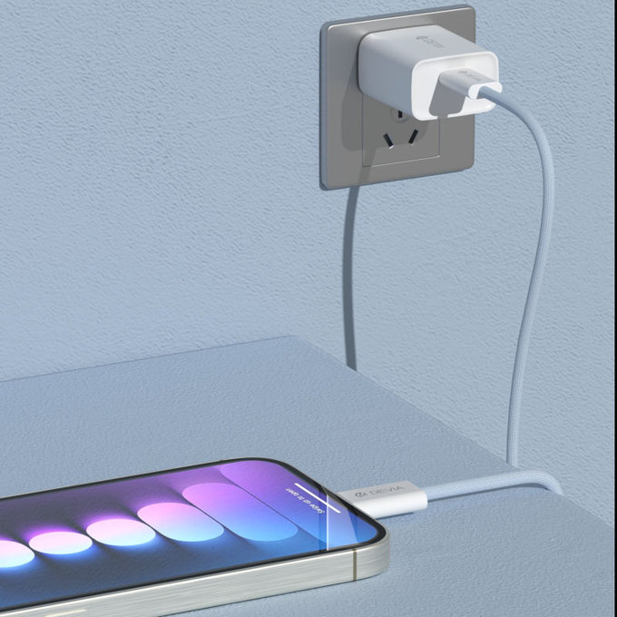 Cablu USB-C / USB-C Smart, PD 60W, 1m, alb, Devia