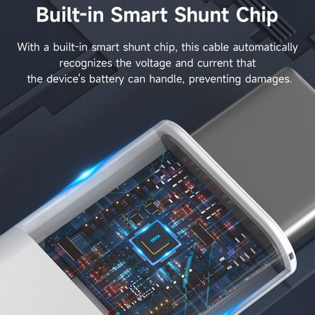 Cablu USB-C / USB-C Smart, PD 60W, 1m, alb, Devia