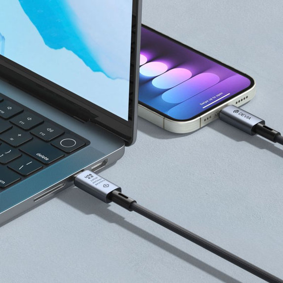 Cablu USB-C / USB-C Extreme Speed, 240W, 8K 60Hz, 1m, negru, Devia