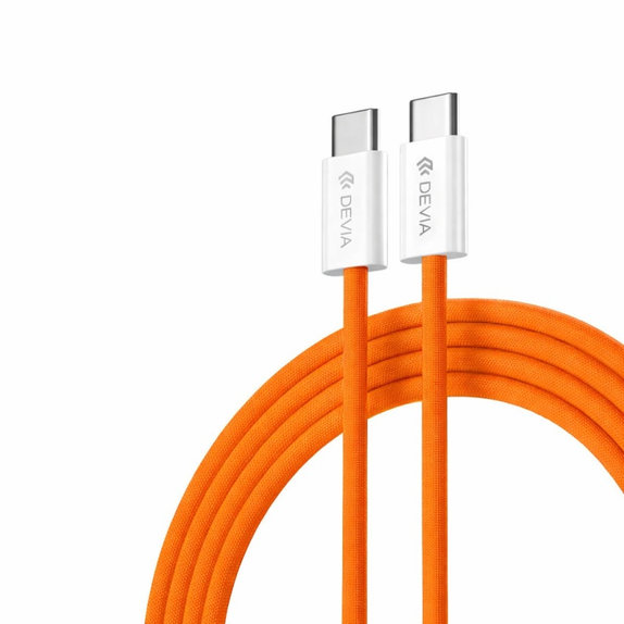Cablu USB-C / USB-C Smart, PD 60W, 1m, portocaliu, Devia