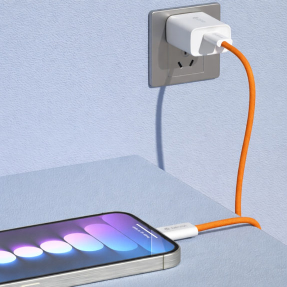 Cablu USB-C / USB-C Smart, PD 60W, 1m, portocaliu, Devia