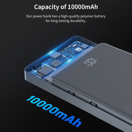 PowerBank MagSafe Extreme Speed Mini cu display, PD 20W, 10000mAh, Space Grey, Devia