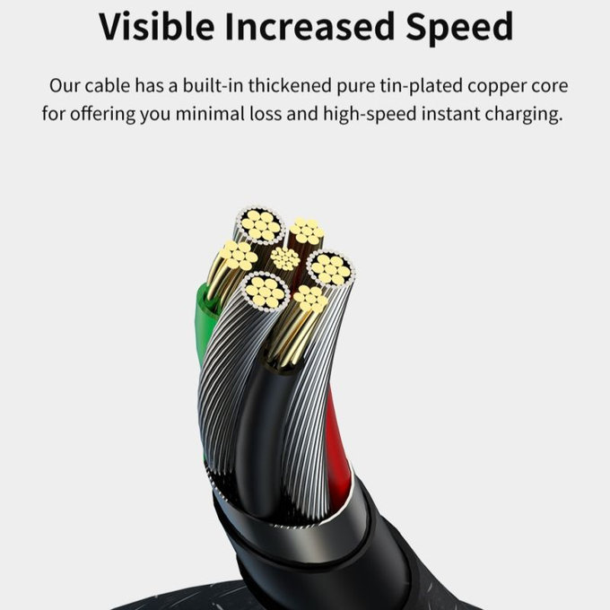 Cablu USB / USB-C Gracious, 2.1A, 2m, negru, Devia