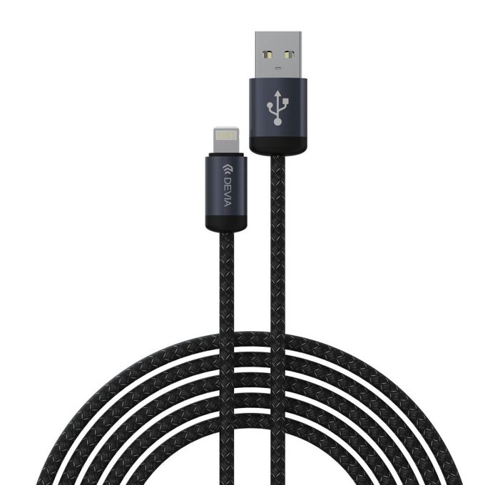 Cablu Lightning / USB Gracious, 2,4A, 1m, negru, Devia
