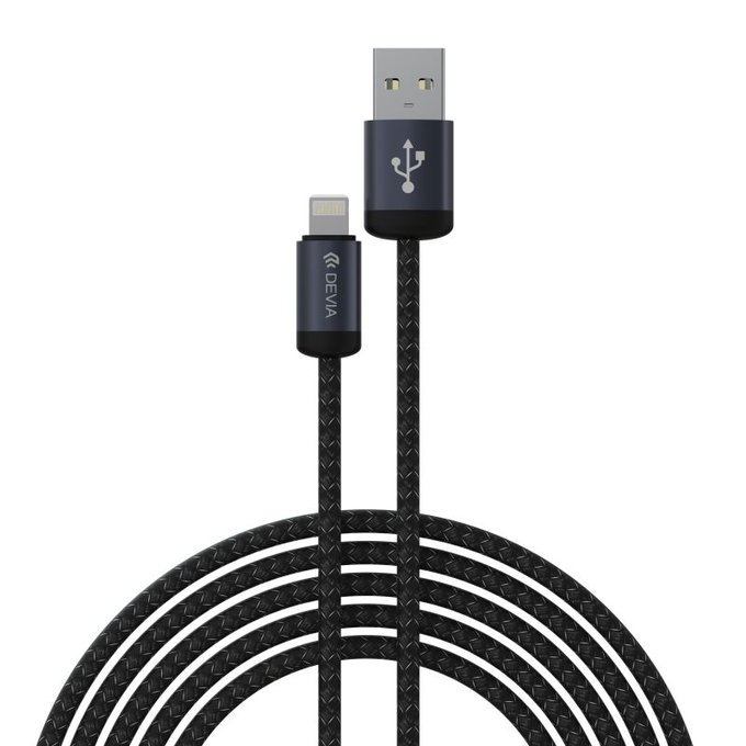 Cablu Lightning / USB Gracious, 2,4A, 2m, negru, Devia