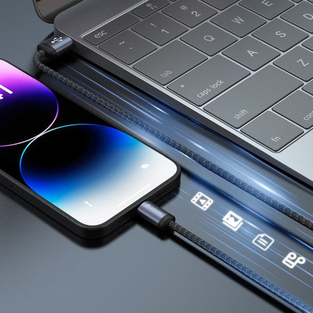 Cablu Lightning / USB Gracious, 2,4A, 2m, negru, Devia