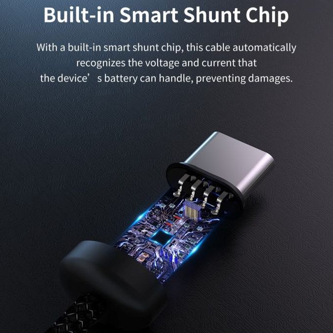 Cablu USB-C / USB-C Gracious, PD 60W, 2m, negru, Devia