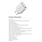 Adaptor de încărcare Extreme Speed, 2x USB-C + USB-A, PD 65W, alb, Devia